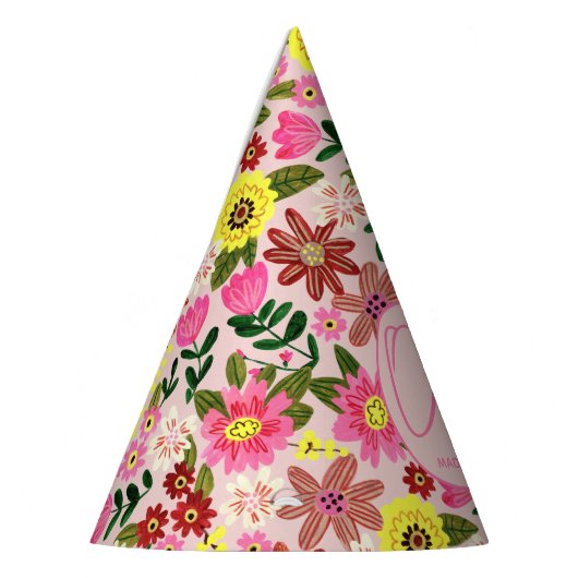 Chapeaux De Fètes Fleur rose mignonne un an Fille Anniversaire (Gauche)