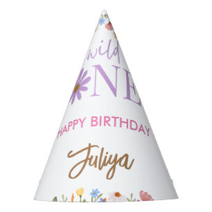 Chapeaux De Fètes fleur sauvage violet 1er anniversaire