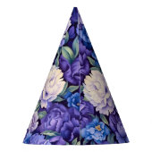 Chapeaux De Fètes Fleurs blanches bleu violet (Dos)