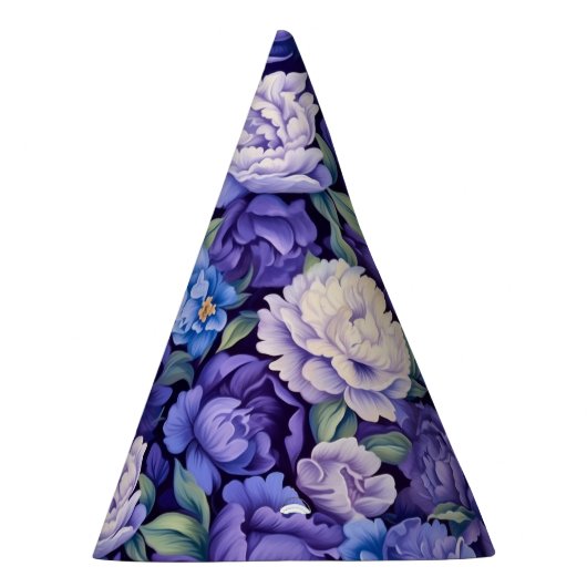 Chapeaux De Fètes Fleurs blanches bleu violet (Droite)