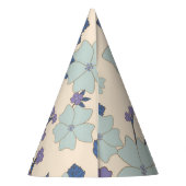 Chapeaux De Fètes Fleurs Bleues, Fleurs Violettes, Motif Floral (Dos)