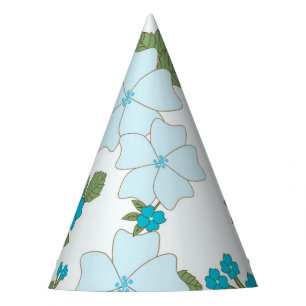 Chapeaux De Fètes Fleurs Bleues, Motif Floral, Motif De Fleurs