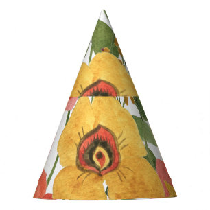 Chapeaux De Fètes Fleurs colorées : motif d'aquarelle d'été.