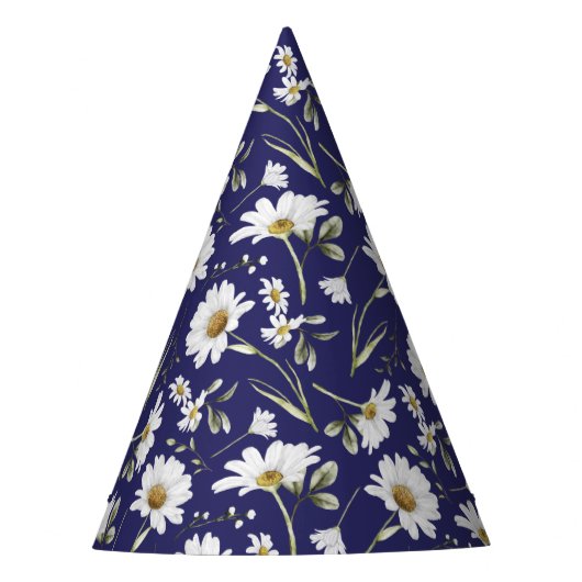 Chapeaux De Fètes Fleurs d'aquarelle blanche (Devant)