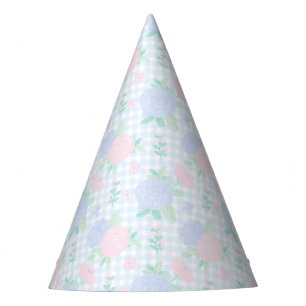 Chapeaux De Fètes Fleurs d'aquarelle en vichy