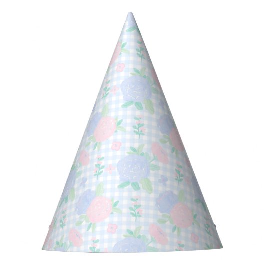 Chapeaux De Fètes Fleurs d'aquarelle en vichy (Devant)