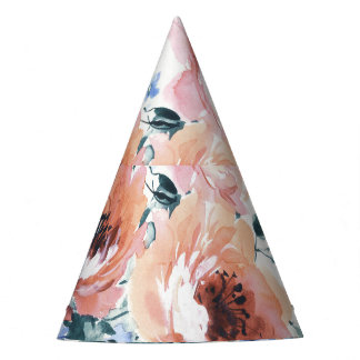 Chapeaux De Fètes Fleurs d'aquarelle, illustration motif transparent