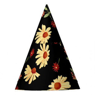 Chapeaux De Fètes Fleurs de soleil d'automne : Harmonie rouge-orange
