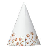 Chapeaux De Fètes Fleurs de terre cuite chic moderne Premier anniver (Dos)