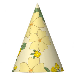Chapeaux De Fètes Fleurs Jaunes, Motif Floral, Motif De Fleurs