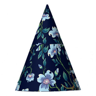 Chapeaux De Fètes Fleurs pour enfants : bleu foncé transparent