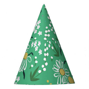 Chapeaux De Fètes Fleurs Rétro, Motif Botanique Sans Seamless.