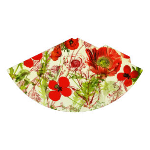 Chapeaux De Fètes Fleurs sauvages d'été des Vintages pavots Red Gr