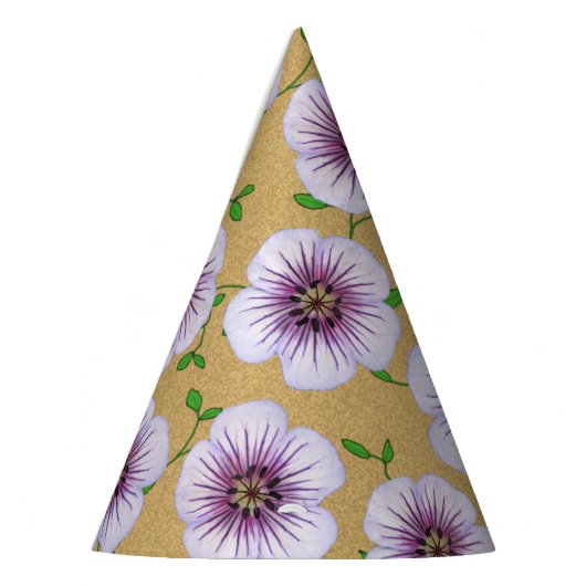 Chapeaux De Fètes Fleurs violettes du Jardin sur une couleur (Gauche)