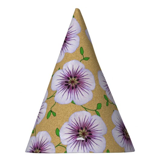 Chapeaux De Fètes Fleurs violettes du Jardin sur une couleur (Droite)