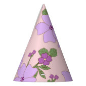 Chapeaux De Fètes Fleurs Violettes, Modèle Floral, Motif De Fleurs (Gauche)