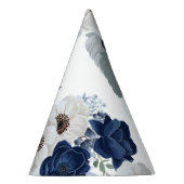 Chapeaux De Fètes Floral Aquarelle moderne Dusty Blue Bloom Annivers (Droite)