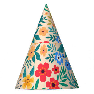 Chapeaux De Fètes Floral vintage, Petites Fleurs Colorées.