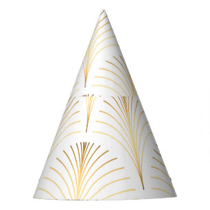 Chapeaux De Fètes Flore Art Déco : Elégance Dorée.