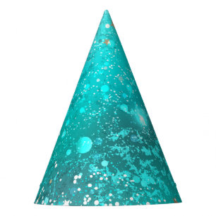 Chapeaux De Fètes Fond en feuille de turquoise menthe