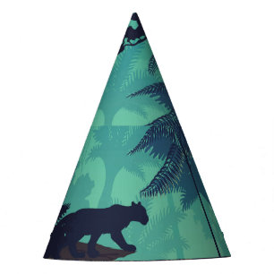 Chapeaux De Fètes Forêt tropicale, arrière - plan du soir jaguar.