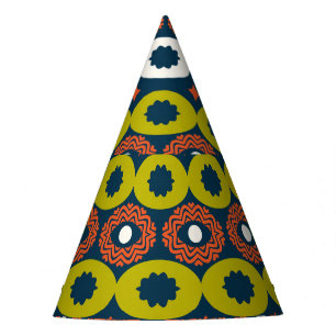Chapeaux De Fètes Formes Ovales Africaines : Coloré Sans Couleur.
