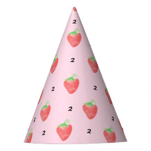 Chapeaux De Fètes Fraise 1er 2e 3e 4e 5e Fille du 6e anniversaire