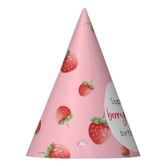 Chapeaux De Fètes fraise 1er anniversaire Berry 1er (Gauche)