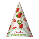 Chapeaux De Fètes Fraise 1er anniversaire Casquette de fête (Devant)