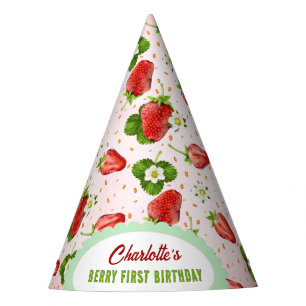 Chapeaux De Fètes Fraise 1er anniversaire Casquette de fête
