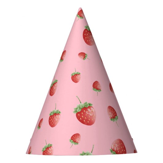 Chapeaux De Fètes Fraise Anniversaire rose (Devant)