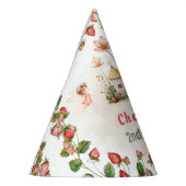 Chapeaux De Fètes Fraise enchantée jardin fée anniversaire (Gauche)