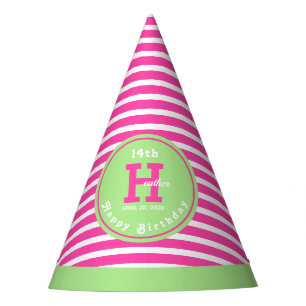 Chapeaux De Fètes Frappes d'anniversaire rose ⎮ blanc Casquette du P