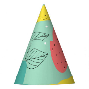 Chapeaux De Fètes Fruits dessinés à la main, motif sans couture déco