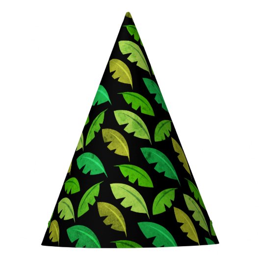 Chapeaux De Fètes Fun Banana Leaf Tropical Anniversaire Motif (Devant)