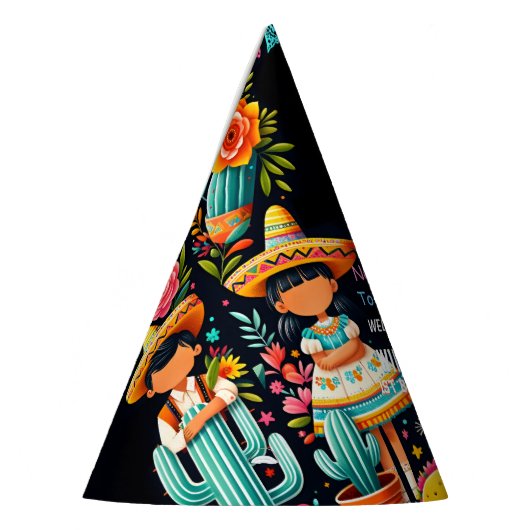 Chapeaux De Fètes fun cactus mignon uno taco première fête 1er anniv (Gauche)