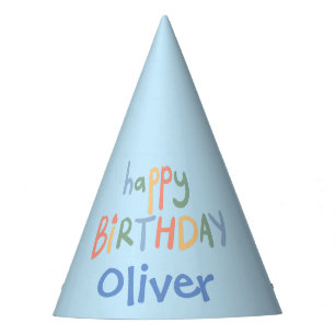 Chapeaux De Fètes Fun coloré Editable Anniversaire de enfant Casquet