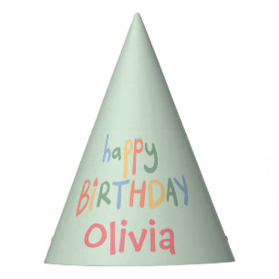 Chapeaux De Fètes Fun coloré Editable Anniversaire de enfant Casquet