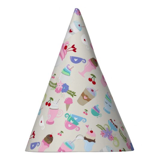 Chapeaux De Fètes Fun Cupcake Sweets Motif de fête d'anniversaire (Droite)
