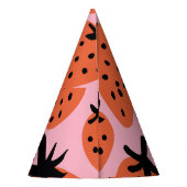 Chapeaux De Fètes Fun fraise, design artisanal sans couture. (Dos)