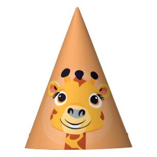 Chapeaux De Fètes Fun girafe Face safari jungle sauvage fête d'anniv