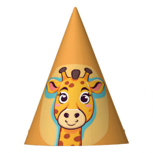 Chapeaux De Fètes Fun girafe Face safari jungle sauvage fête d'anniv