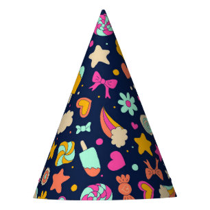 Chapeaux De Fètes Fun Party Confetti Étoile, Coeur, Fleur, Popsicl