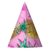 Chapeaux De Fètes Fun Tropical Ananas & Pink Marble Chic Party (Dos)