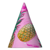 Chapeaux De Fètes Fun Tropical Ananas & Pink Marble Chic Party (Droite)