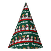 Chapeaux De Fètes Funny Dog Choir Singing Xmas Carol Pug Pun Cartoon (Gauche)