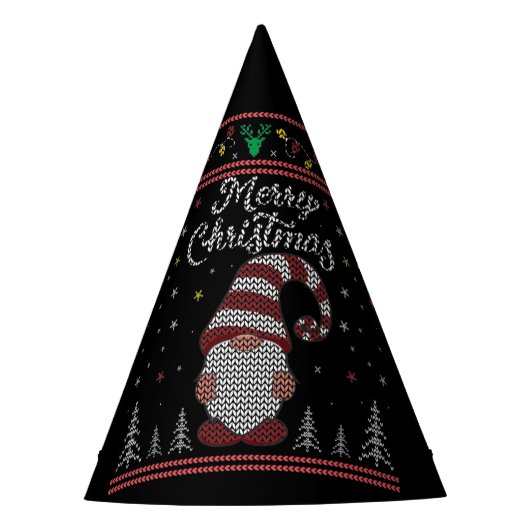 Chapeaux De Fètes Funny Gnome Joyeux Noël (Devant)