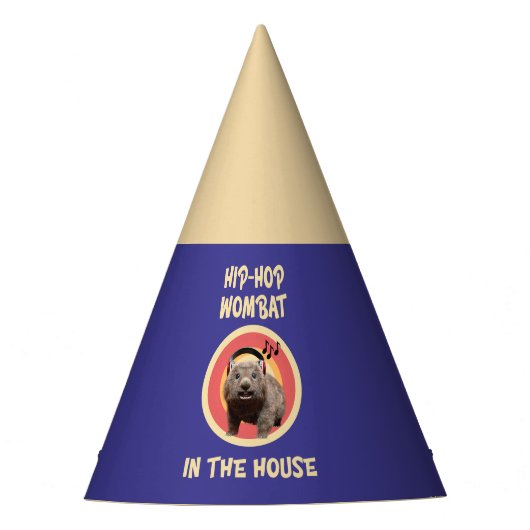Chapeaux De Fètes Funny Hip-hop Wombat à la Maison (Devant)