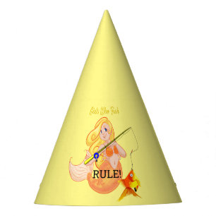 Chapeaux De Fètes Funny Pêche Fille Sirène Thunder_Cove