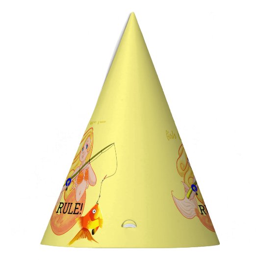 Chapeaux De Fètes Funny Pêche Fille Sirène Thunder_Cove (Gauche)